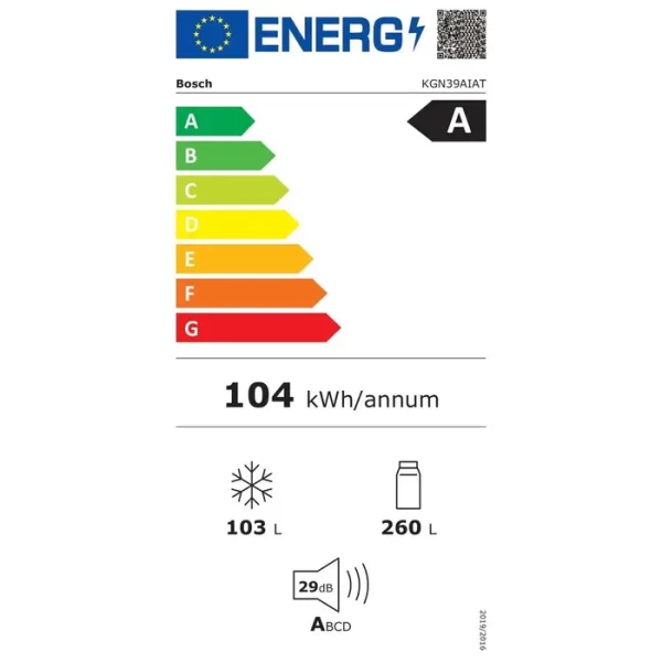 BOSCH KGN39AIAT Vrijstaande koel-vriescombinatie  Serie 6 No Frost