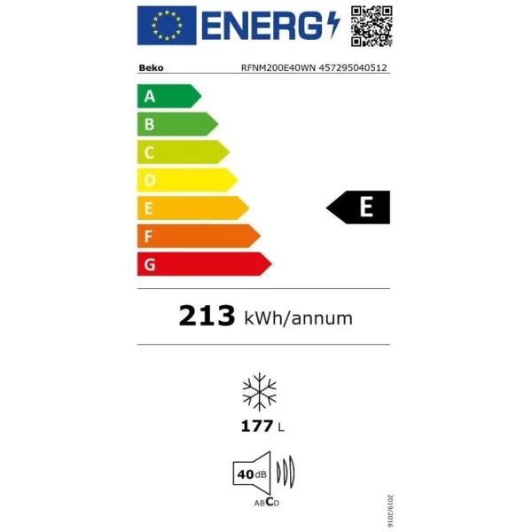 Beko RFNM200E40WN PERFORMANCE no frost 145 hoog 55 breed outlet gratis thuis bezorgd