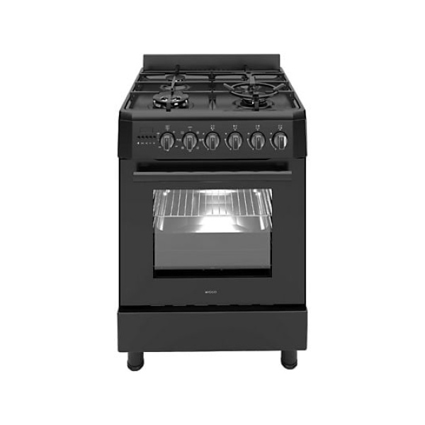 Wiggo WO-E639R(BB) Zwart – Serie 39 gasfornuis 60 cm