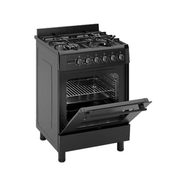 Wiggo WO-E639R(BB) Zwart – Serie 39 gasfornuis 60 cm