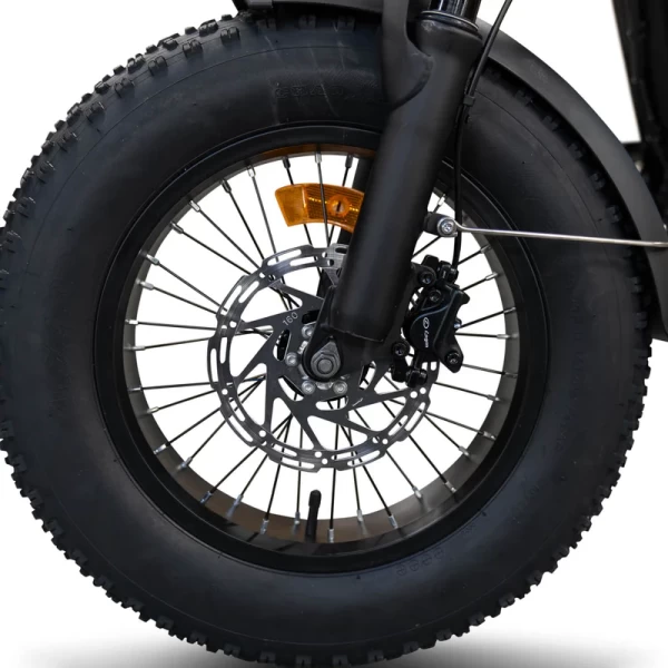 V20 Mini Fatbike – Kinderfatbike met Hydraulische Remmen & Gashendel - Zwart - Stoer, Veilig en Straatlegaal!