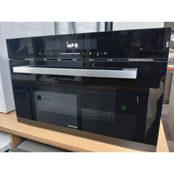 Inventum IMC3834GT - Inbouw combi-oven - Hetelucht - Magnetron - Grill - 34 liter - 38 cm hoog - Tot 220 graden - Zwart/RVS