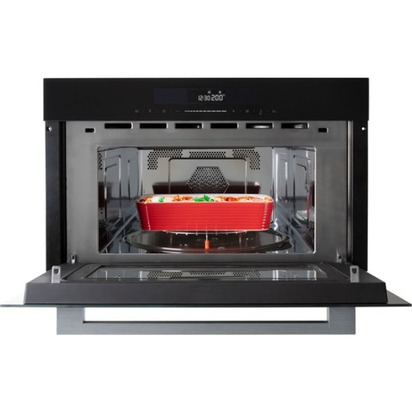 Inventum IMC3834GT - Inbouw combi-oven - Hetelucht - Magnetron - Grill - 34 liter - 38 cm hoog - Tot 220 graden - Zwart/RVS