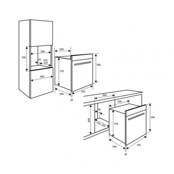 Inventum IMC6035GT Combimagnetron 72 l Zwart 60 hoog outlet gratis thuis bezorgd
