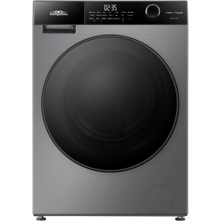 Everglades EVWM91412AG Zuinige Wasmachine - 9KG - A Klasse - Stoomfuncties/Allergie Gratis bezorgen+ - Koolborstelloze Motor - Zeer Stil 72dB - Titanium Grijs - 5 Jaar Garantie