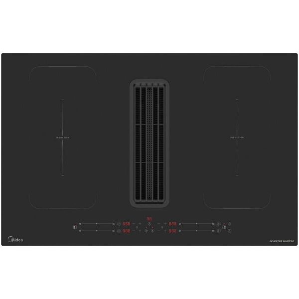 Midea MIH740Y038B Kookplaat met afzuigkap, inductiekookplaat Nieuw gratis thuis bezorgd
