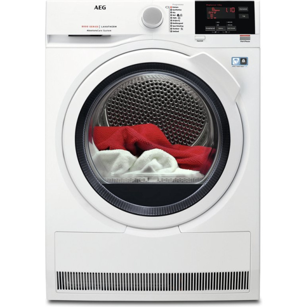 AEG T8DB84GW - 8000 serie - AbsoluteCare - Warmtepompdroger gratis bezorging