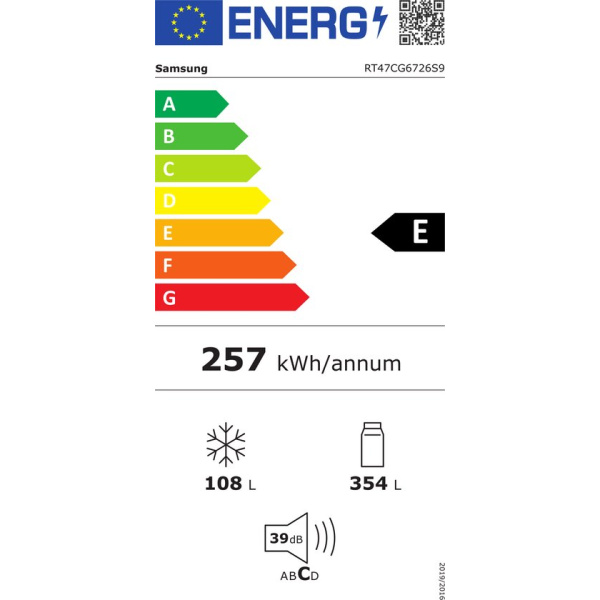 Samsung RT47CG6726S9 Vrijstaand 462 l E Roestvrijstaal gratis bezorging