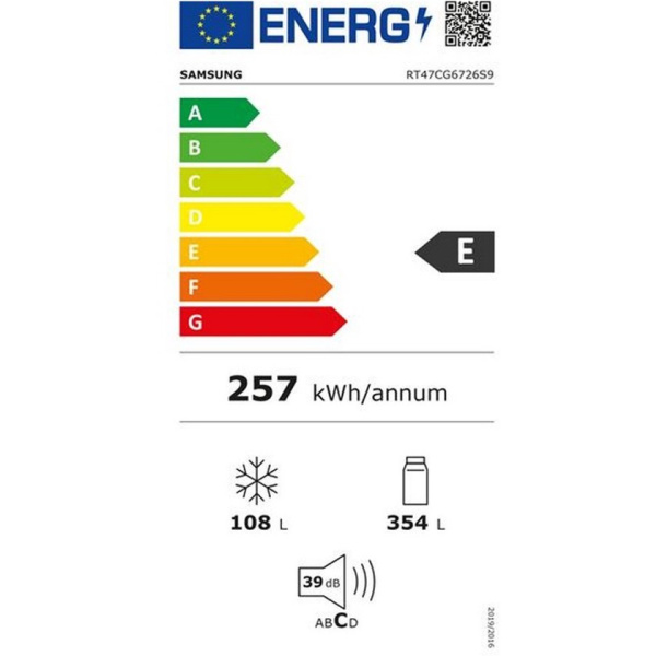 Samsung RT47CG6726S9 Vrijstaand 462 l E Roestvrijstaal gratis bezorging