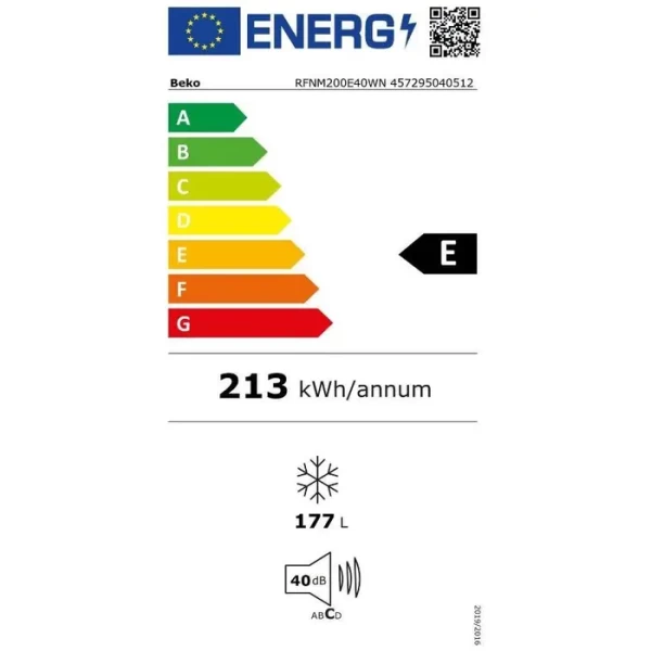Beko RFNM200E40WN PERFORMANCE 5 lades outlet gratis thuis bezorgd