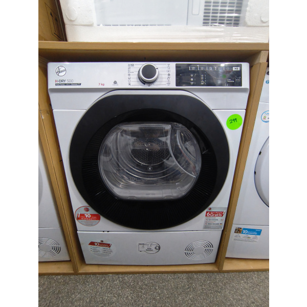 Hoover ND4 H7A2TSBEX-S warmtepompdroger 7 kilo outlet gratis thuis bezorgd