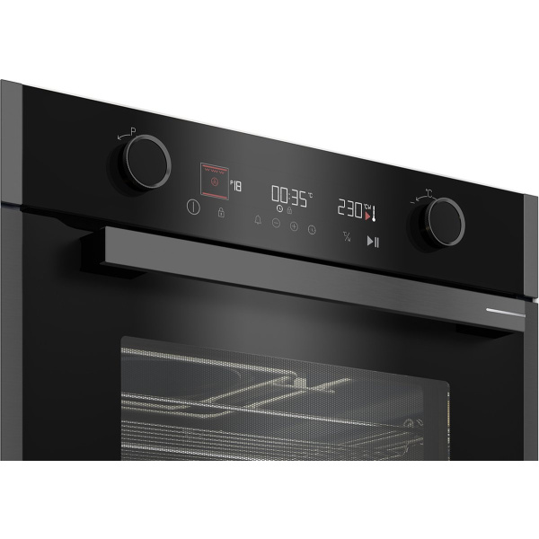 Grundig GEKW19400DX compacte oven met magnetronfuncties 45 cm, EEK A gratis bezorging