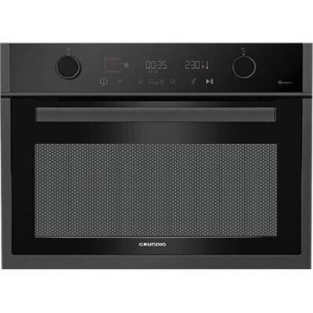 Grundig GEKW19400DX compacte oven met magnetronfuncties 45 cm, EEK A gratis bezorging