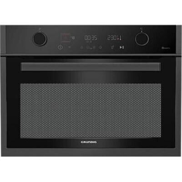 Grundig GEKW19400DX compacte oven met magnetronfuncties 45 cm, EEK A gratis bezorging