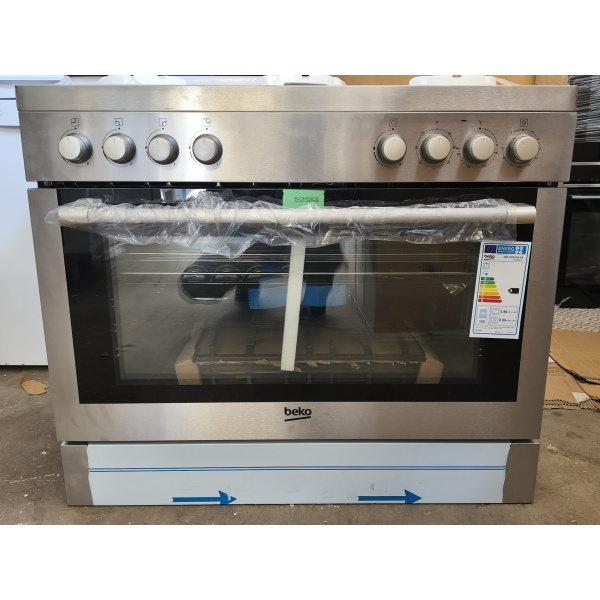 Beko GM 15120 DX PR fornuis Vrijstaand fornuis 90 cm Gas Gaskookplaat Roestvrijstaal gratis thuis bezorgd