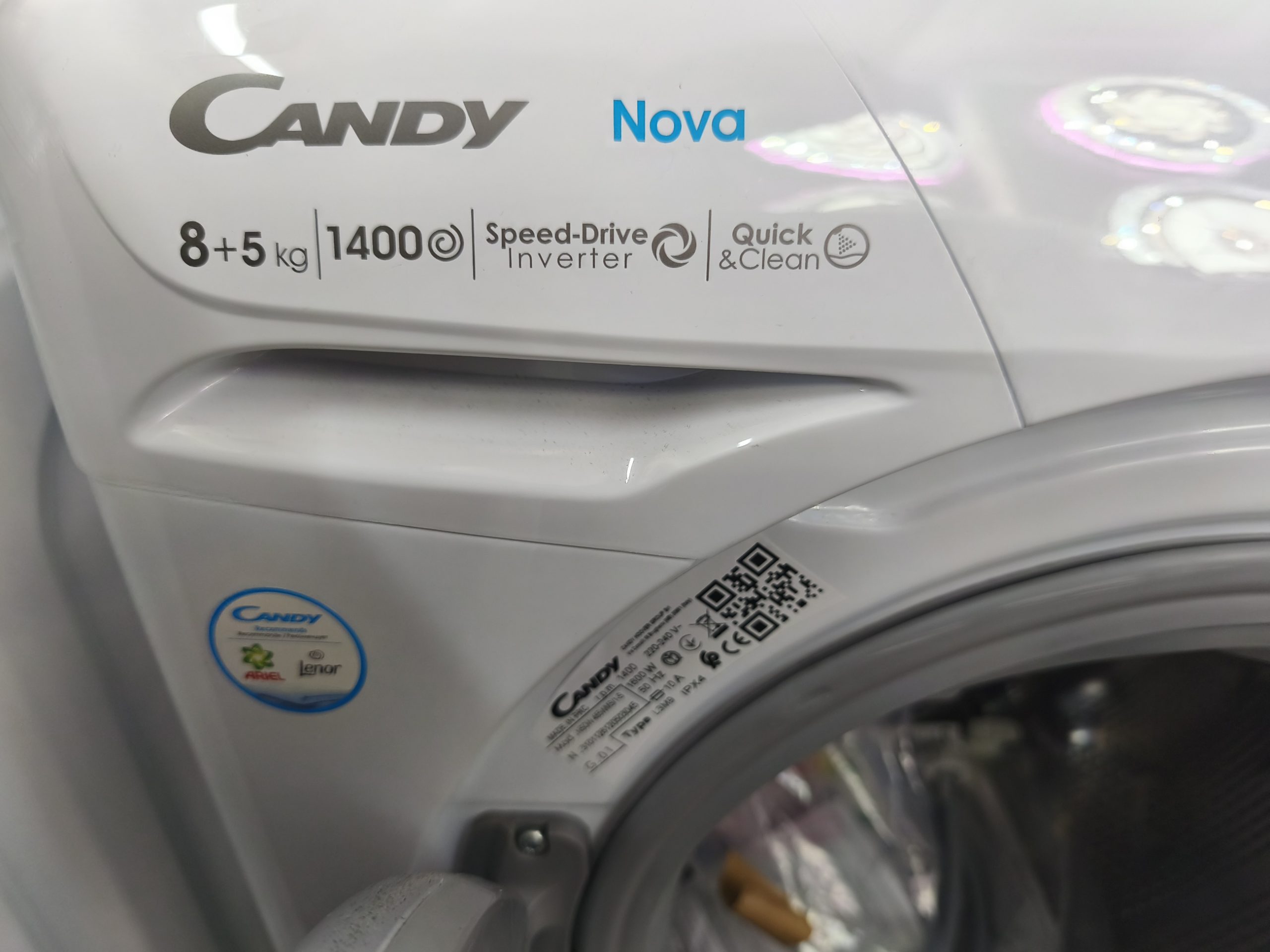 candy wasdroog-combinatie nsow485wms/1-S smart touch