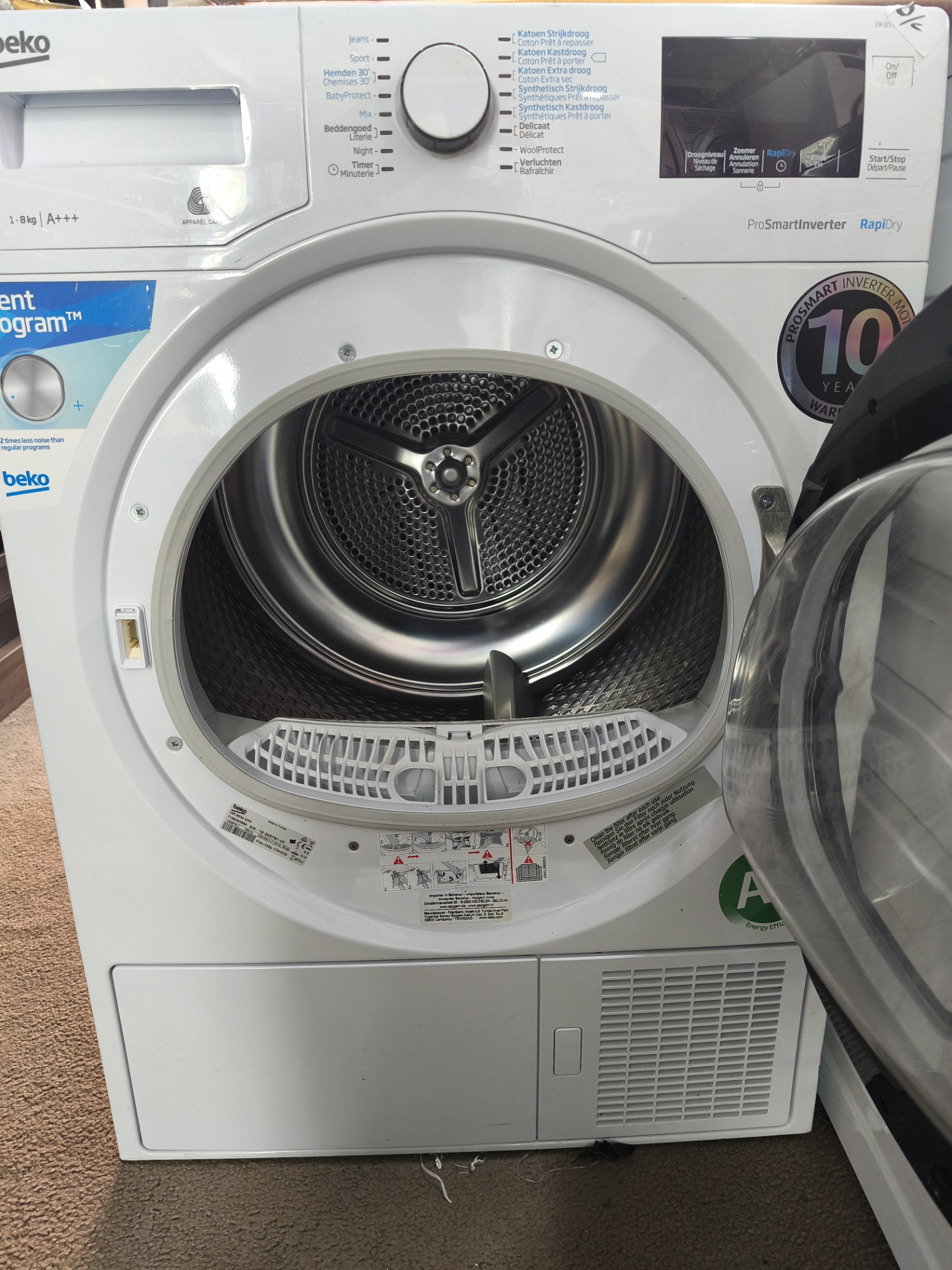 Beko DR8534GX0 RapiDry warmtepomp Droger 8KILO A+++ outlet