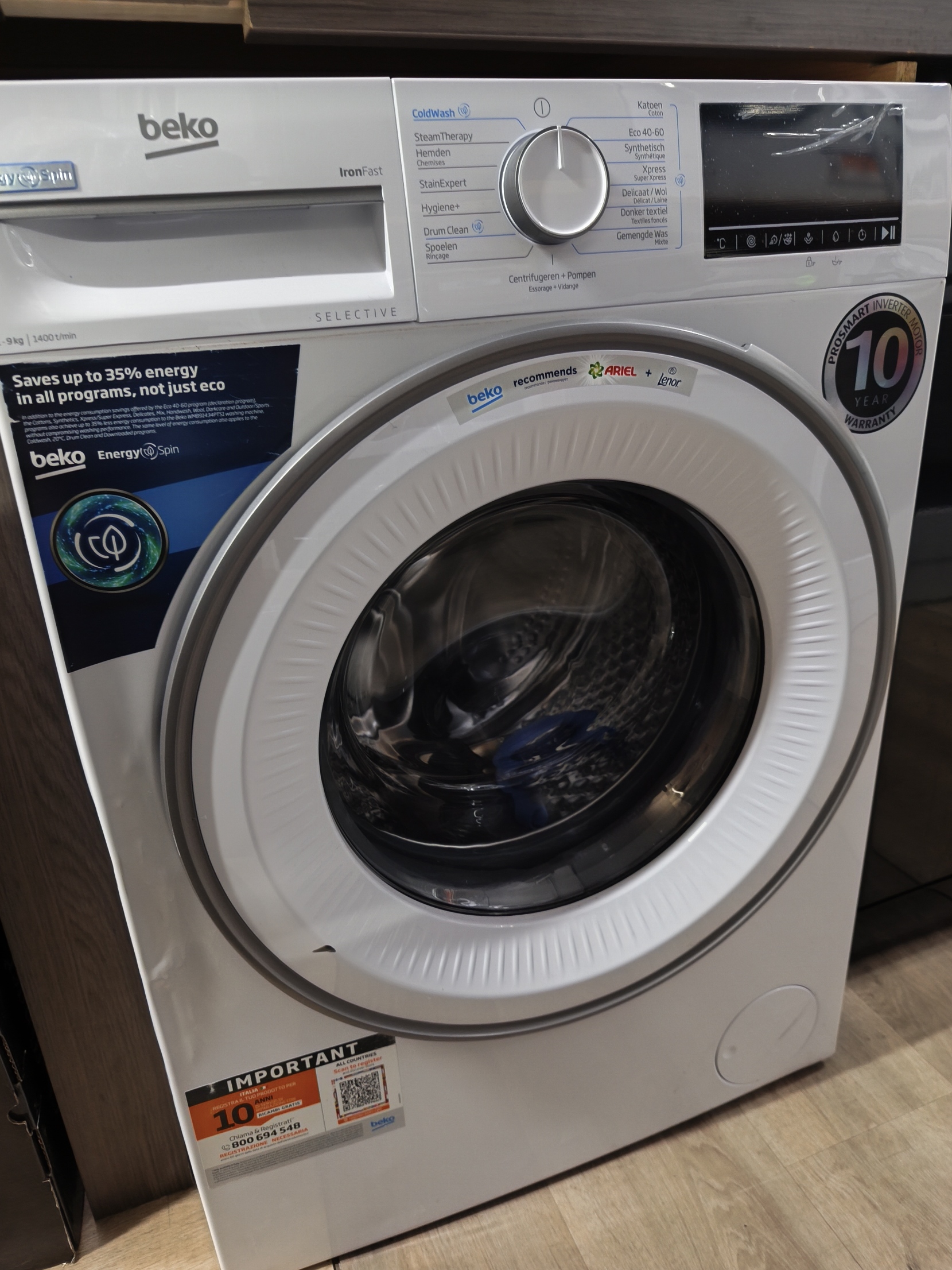 Beko B3WM49410W2 Selective Line EnergySpin outlet