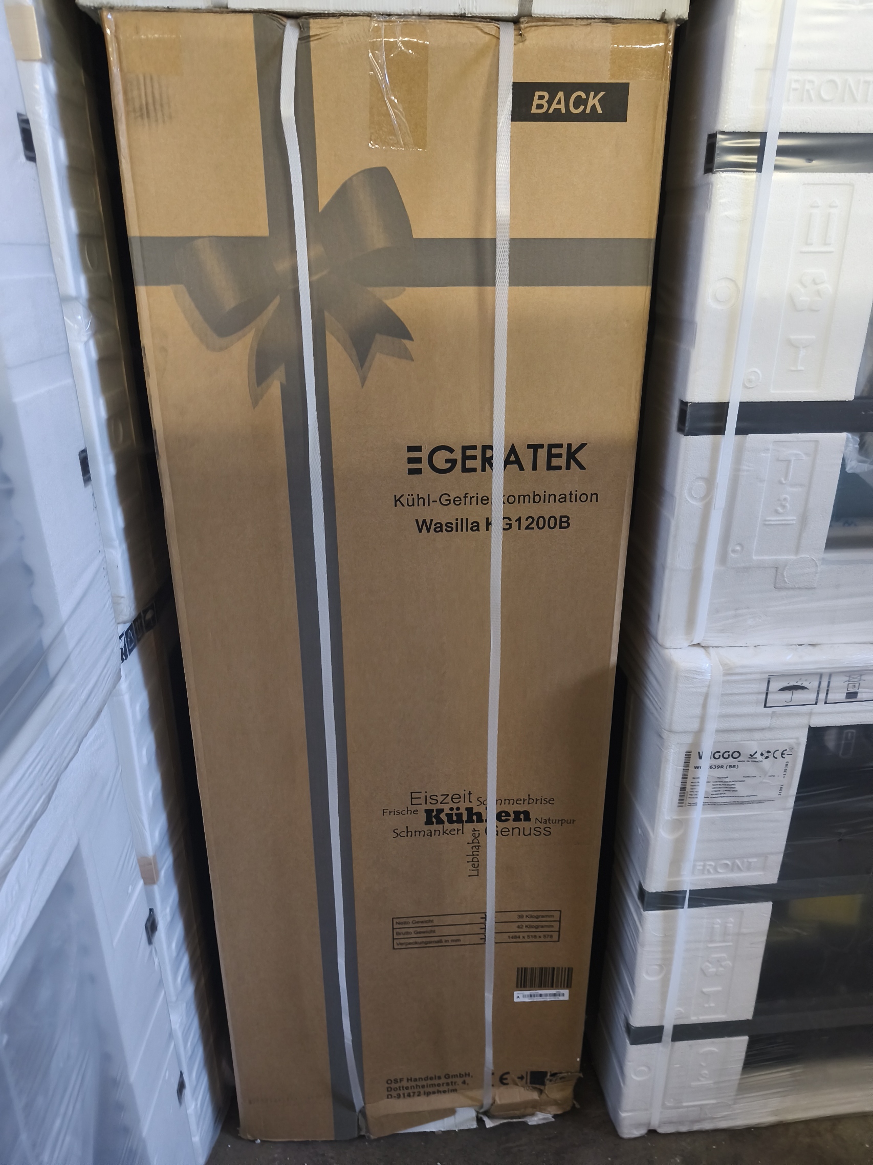 GERATEK Koelvriescombinatie Wasilla KG1200B