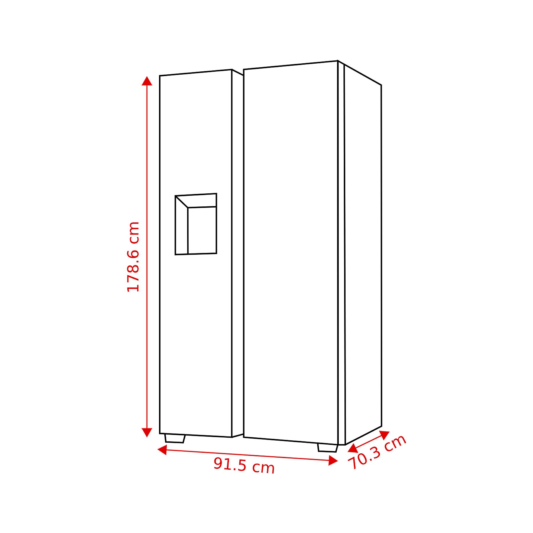 Hisense RS5P535NTCE Side-By-Side koel-vriescombinatie