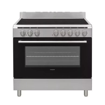 Proff FSVC-9060X keramisch vrijstaand fornuis RVS 90CM breed met heteluchtoven