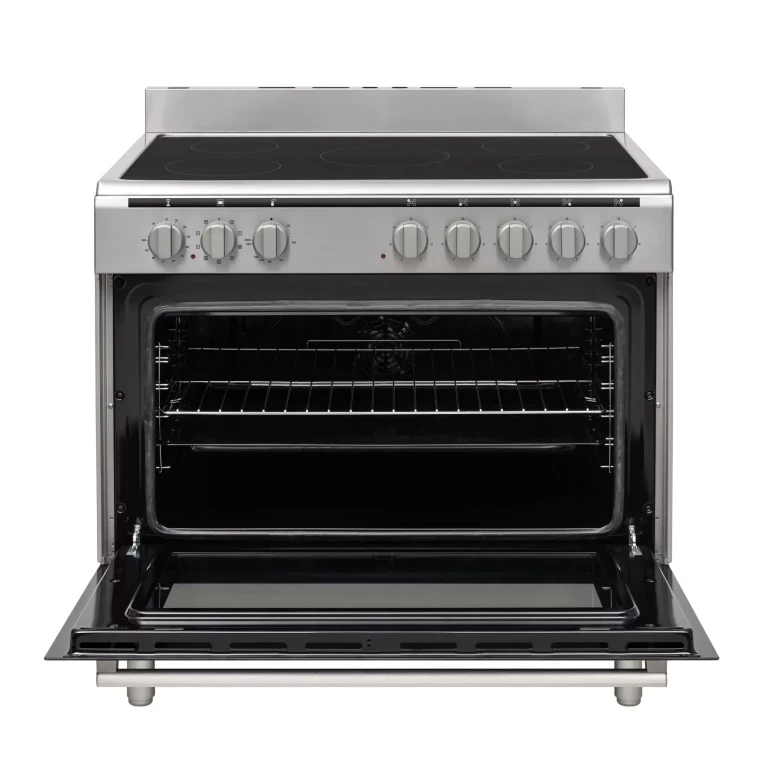 Proff FSVC-9060X keramisch vrijstaand fornuis RVS 90CM breed met heteluchtoven