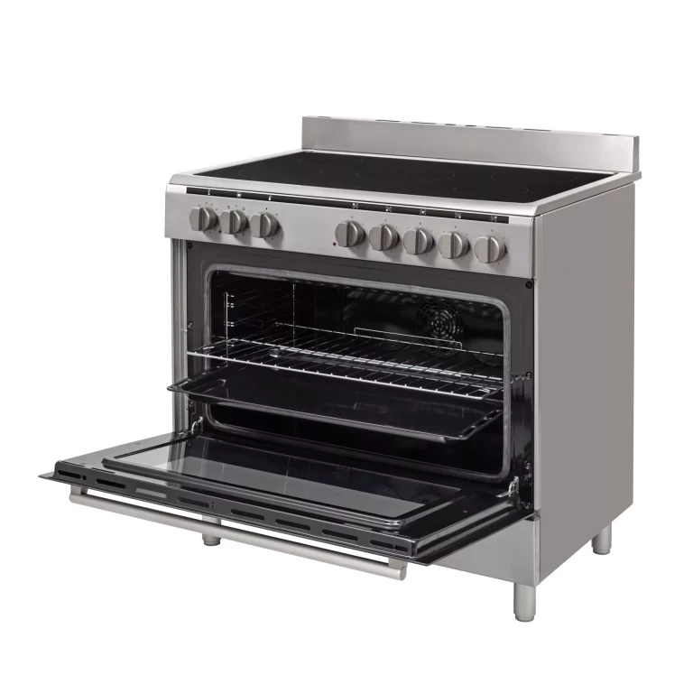 Proff FSVC-9060X keramisch vrijstaand fornuis RVS 90CM breed met heteluchtoven