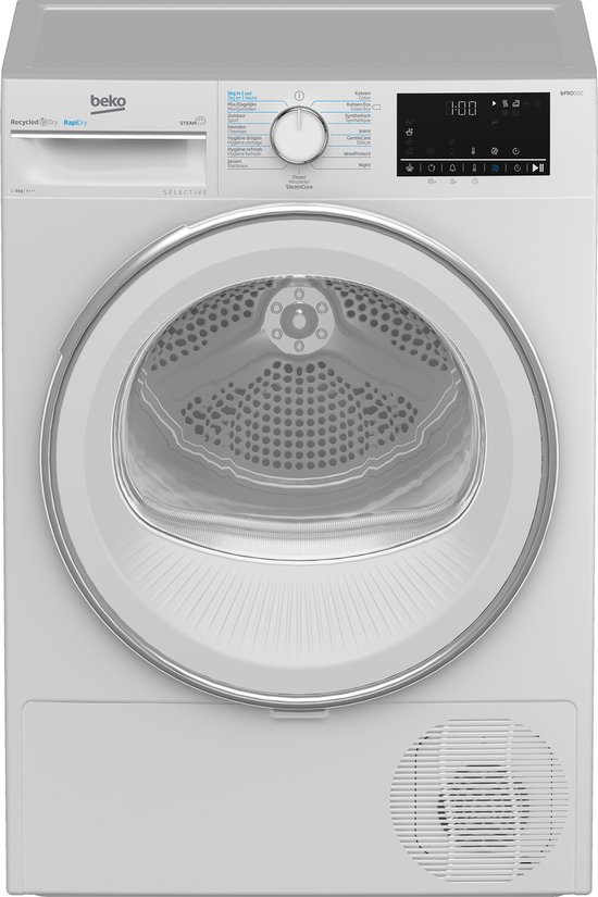 BEKO B5T68247W2 Warmtepompdroger RAPIDRY Selecive 8KG A+++