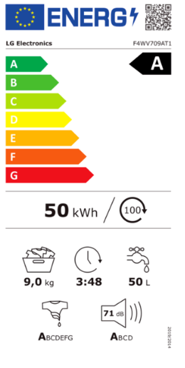 Wasmachine LG F4WV709AT1