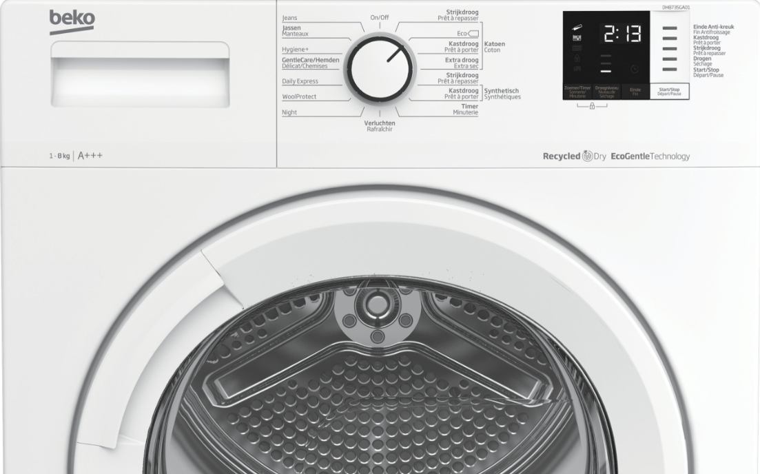 Beko DH8735GA01 wasdroger Vrijstaand Voorbelading 8 kg Wit