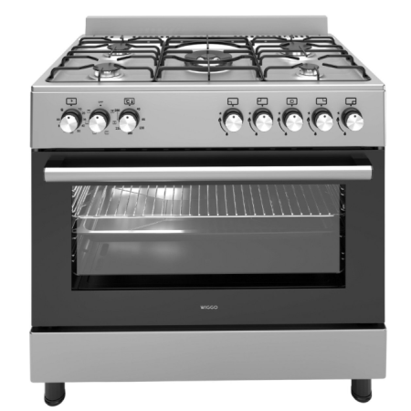 Wiggo WO-E906B(XX) gas fornuis met 5 branders, rvs