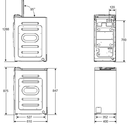 Koenic KWM 8212 A INV | Bovenlader | 8 kg | A Label