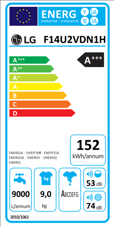LG Wasmachine F14U2VDN1H | 9 kg | AquaLock™ | TurboWash™